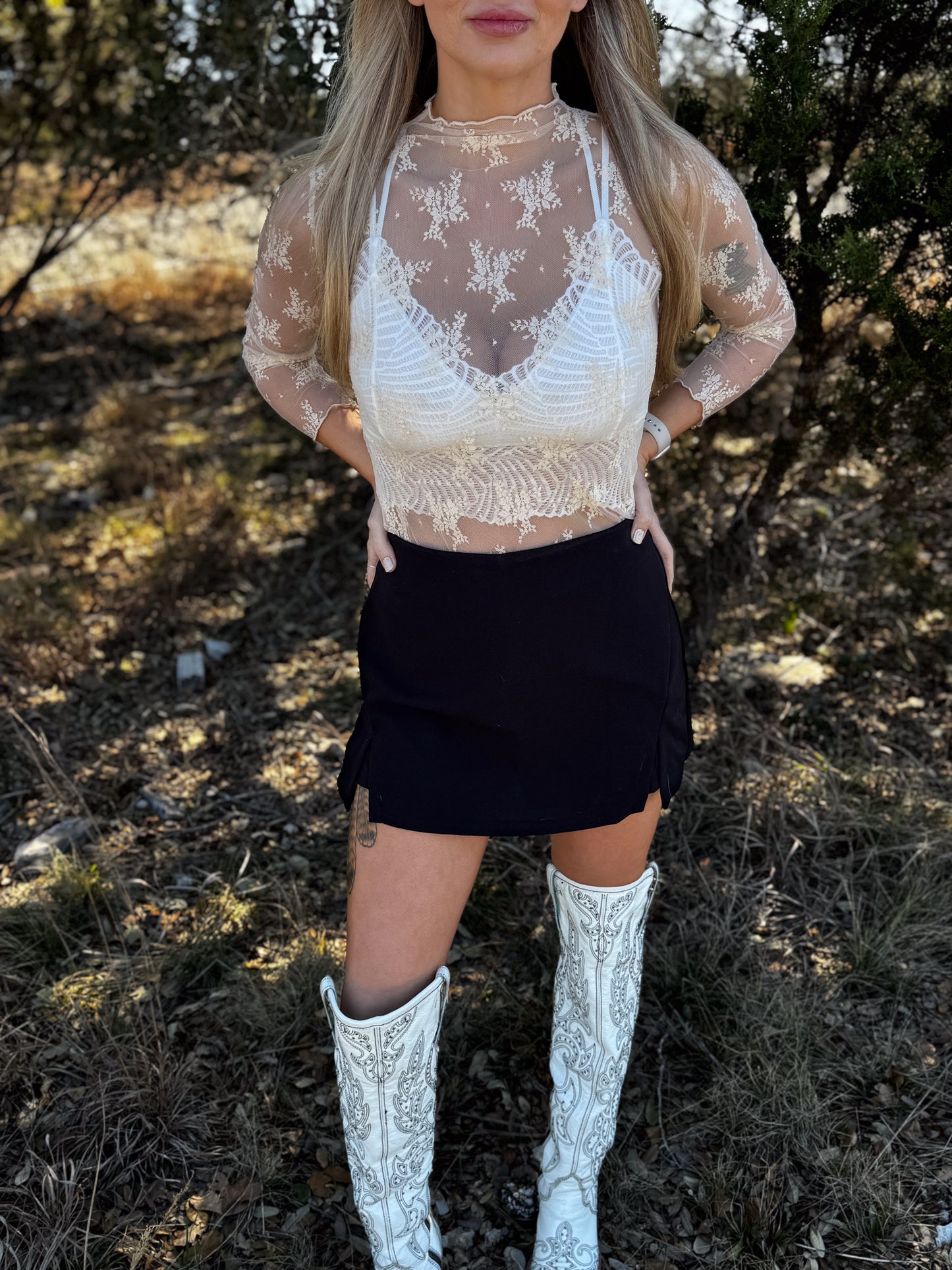 Lace Long Sleeve Top