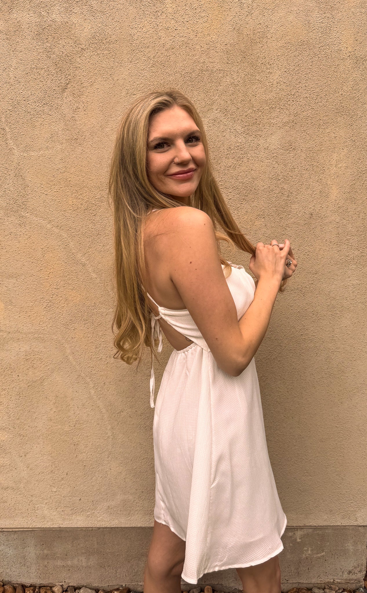 Square Neck Bodice Mini Dress