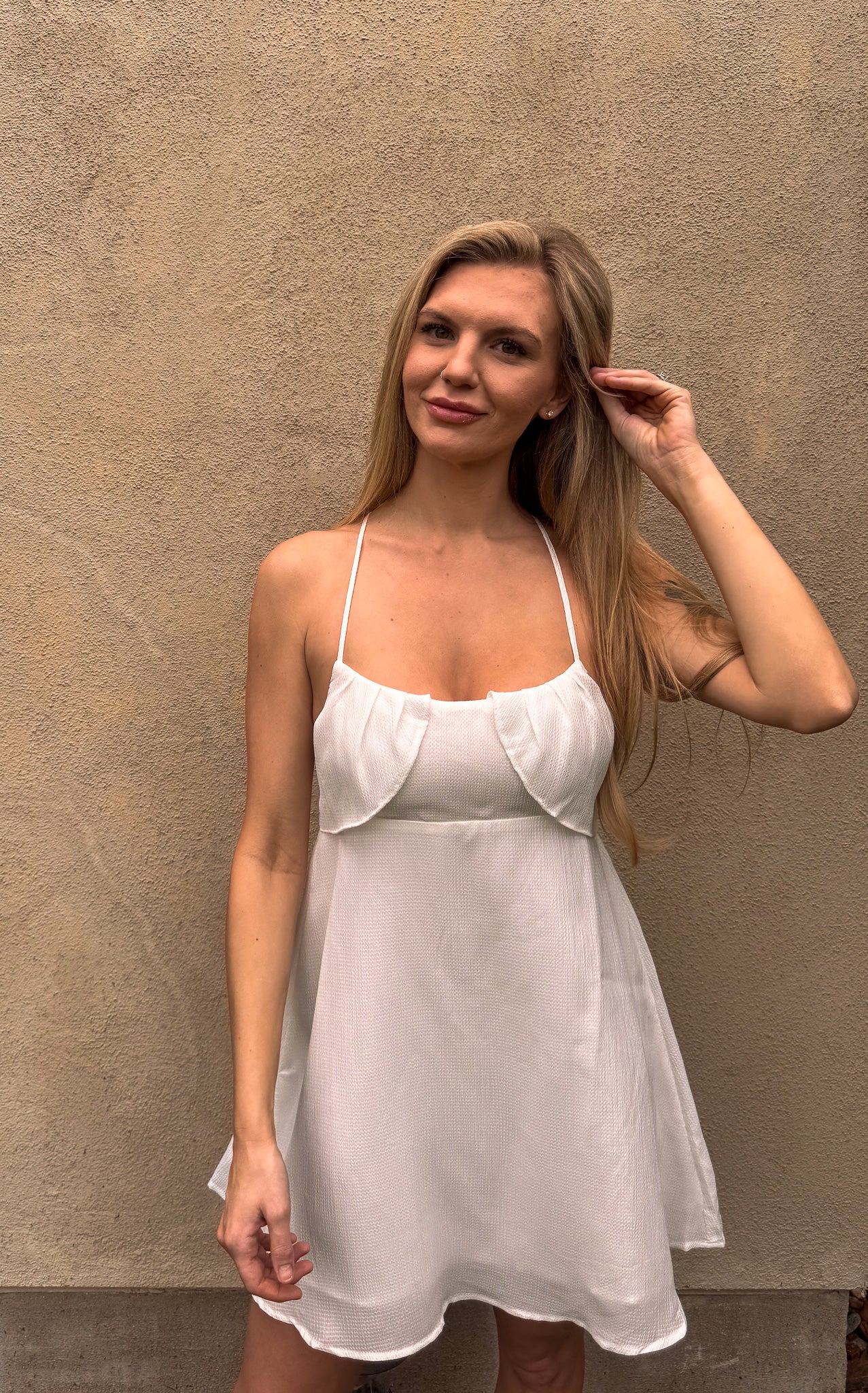Square Neck Bodice Mini Dress