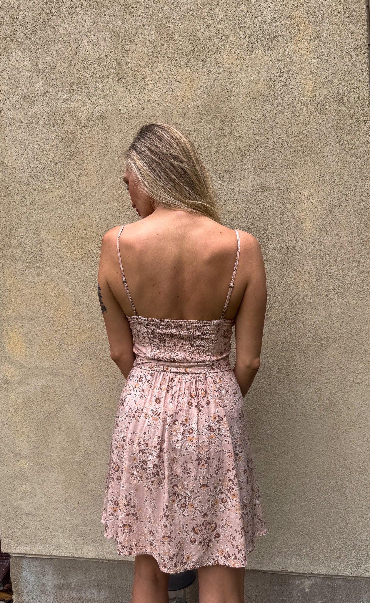 Paisley Sweetheart Tie Belt Mini Dress