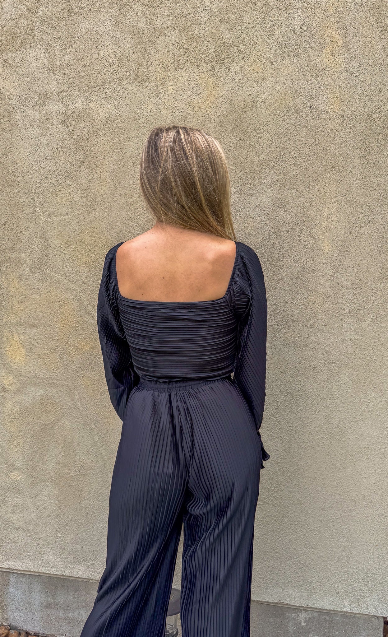Button Up Blouse with Palazzo Pants set